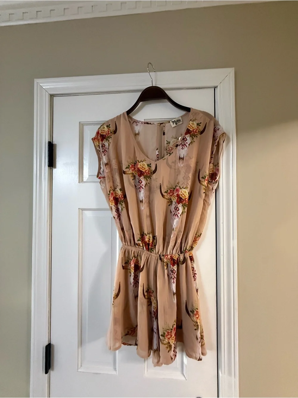 Show Me Your MuMu Blush Floral Keyhole Romper